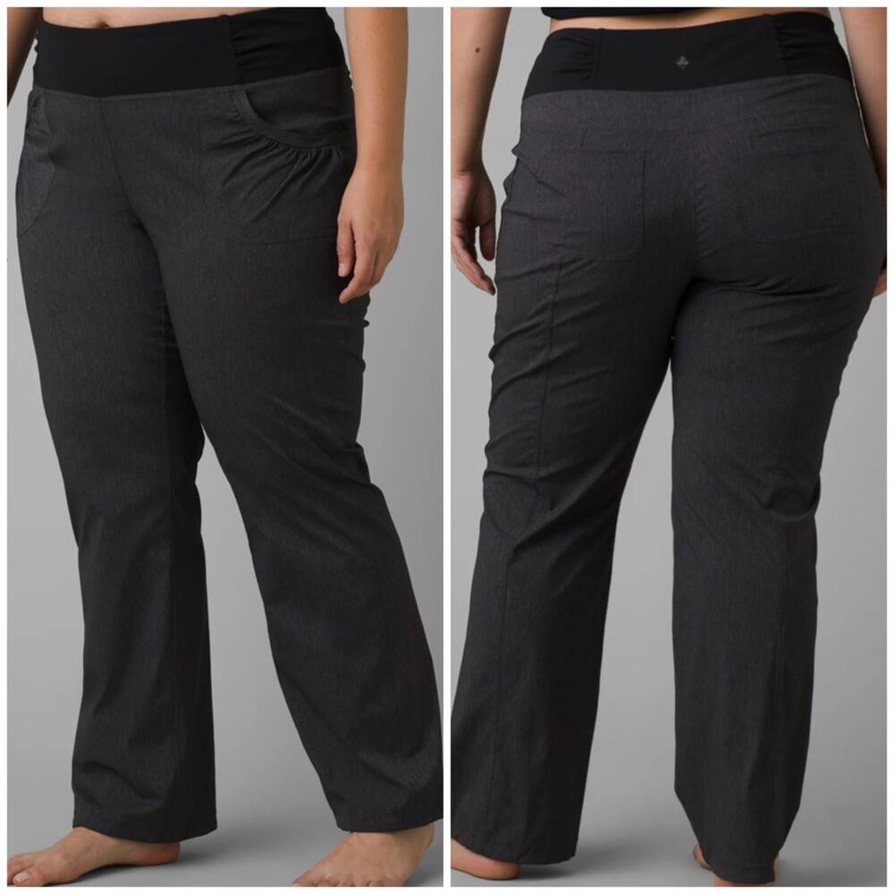 Prana Women's Summit Pant Plus Charcoal Gray Pull On 3X